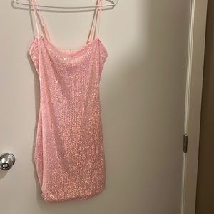 Pink sequin dress